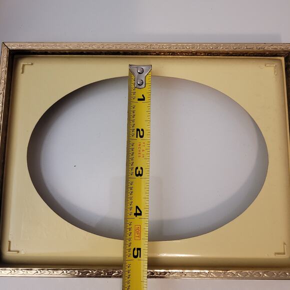 Vintage Gold Toned Frame Art Optional Oval Deep Insert 8x6in Wall Hanging Shelf - Picture 14 of 16